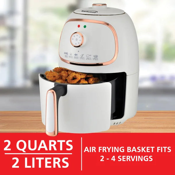 Brentwood 2 Qt 1200W Electric Air Fryer with Timer and Temperature Control and Non-stick Coating